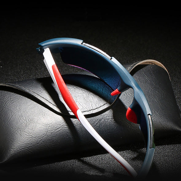 Men Mirror Red Sunglasses Black Frame Sports Goggles Women Cycling UV400 Unisex Bicycle Riding