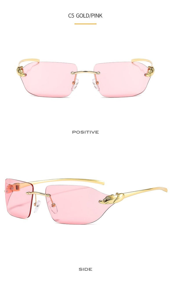 2021 New Arrival Leopard Logo Sunglasses Men Women Fashion Luxury Gradient Lens Alloy Frame Brand Designer Sun Glasses UV400