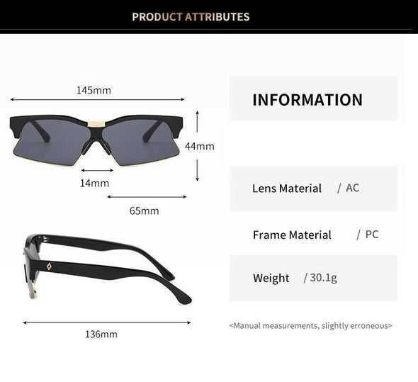 New Cat Eye Sunglasses Women Men Oversized Frame Shades UV400