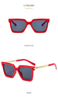 2021 New Fashion Cat Eye Sunglasses Women Men Leopard Black Gradient Lens Metal Luxury Frame Brand Designer Square Sunglasses