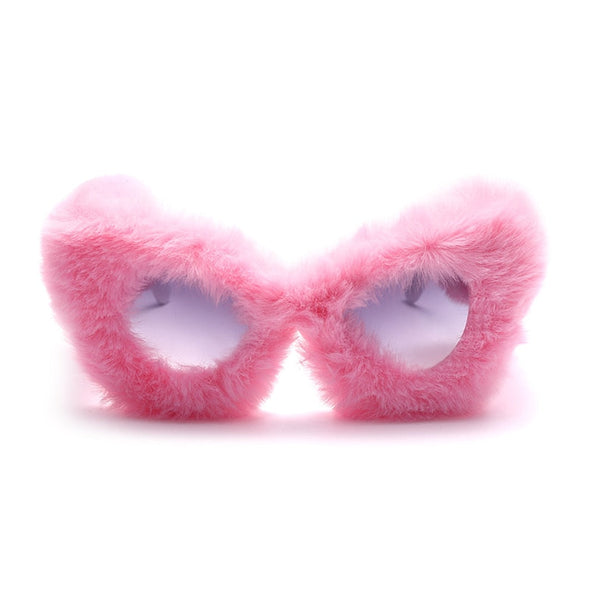 Trendy Cat Eye Kardashan Sunglasses Women Punk Soft Fur Velvet Sun Glasses Ladies Handmade Eyewear Gafas De Sol