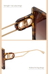 Fashion Protable Big Square Women Gradient Sunglasses