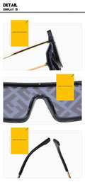 2021 Futuristic Leopard FF Sunglasses Women Oversized Glasses