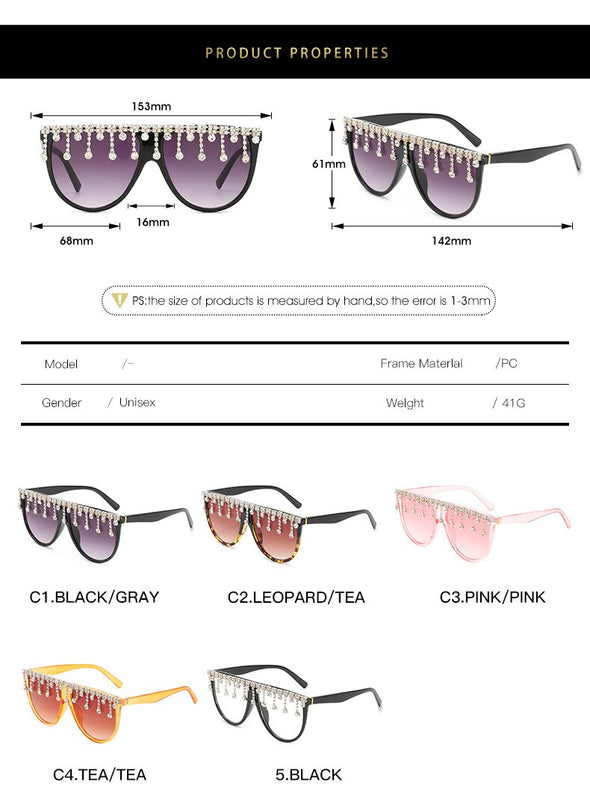 2021 Vintage Fashion Luxury Brand Designer Diamond Sunglasses Women Crystal Rhinestone Frame Sun Glasses For Female Ladies UV400