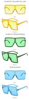Oversized Square Sunglasses Women  Vintage Siamese Sunglasses Women Luxury Brand Sun Glasses for Men