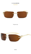 2021 New Arrival Leopard Logo Sunglasses Men Women Fashion Luxury Gradient Lens Alloy Frame Brand Designer Sun Glasses UV400