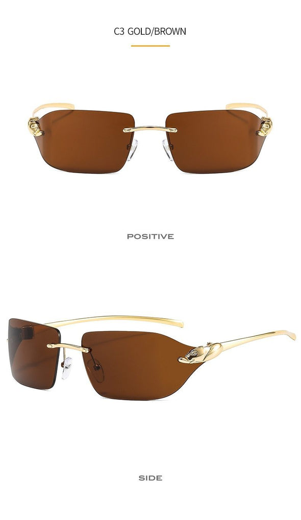 2021 New Arrival Leopard Logo Sunglasses Men Women Fashion Luxury Gradient Lens Alloy Frame Brand Designer Sun Glasses UV400
