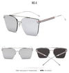 Fashion Flat Top Oversize Square Sunglasses Women Big Frame Luxury Brand Sun Glasses For Female Male