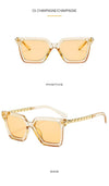 2021 New Fashion Cat Eye Sunglasses Women Men Leopard Black Gradient Lens Metal Luxury Frame Brand Designer Square Sunglasses
