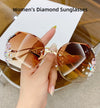 Diamond Sunglasses Women UV400 Rimless Vintage Sun Glasses Rhinestone Retro Sunglass Luxury Designer