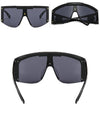New Luxury Brand One Piece Oversized Sunglasses For Women Vintage Arched Square Sun Glasses Men Wide Leg Rimless Eyewear