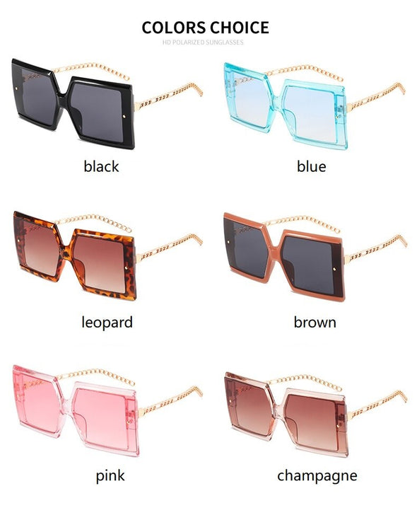 Oversized Square Sunglasses Women Vintage Designer Sun Glasses Fashion Shades UV400 Men Luxury Brand Female Eyewear