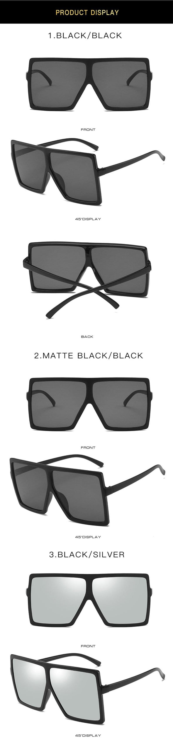Oversized Square Sunglasses Women  Vintage Siamese Sunglasses Women Luxury Brand Sun Glasses for Men