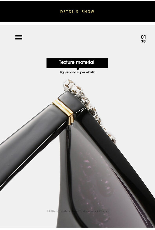 2021 Vintage Fashion Luxury Brand Designer Diamond Sunglasses Women Crystal Rhinestone Frame Sun Glasses For Female Ladies UV400
