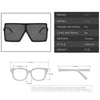 Oversized Square Sunglasses Women  Vintage Siamese Sunglasses Women Luxury Brand Sun Glasses for Men