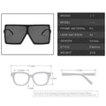 Oversized Square Sunglasses Women  Vintage Siamese Sunglasses Women Luxury Brand Sun Glasses for Men
