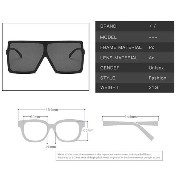 Oversized Square Sunglasses Women  Vintage Siamese Sunglasses Women Luxury Brand Sun Glasses for Men