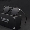 Brand Vintage Designer Polarized Sunglasses For Men Traveling Unisex TR90 Round Sun Glasses Driving Eyewear