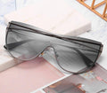 Gradient Brown One Piece Sunglasses Women 2021 Luxury Brand Glasses Metal Cross Designer Shades Big Sunglass UV400