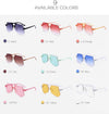 Fashion Oversize Sunglasses Women Mirror Coating Vintage Goggle Famous Women Sunglasses
