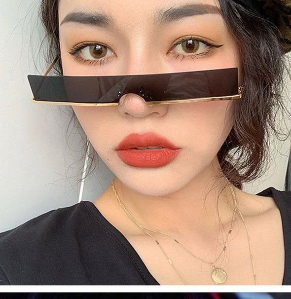 Sunglasses Women Rimless Sun Glasses For Women Punk Brand Designer Sunglasses Women Retro Glasses Hip Hop Okulary