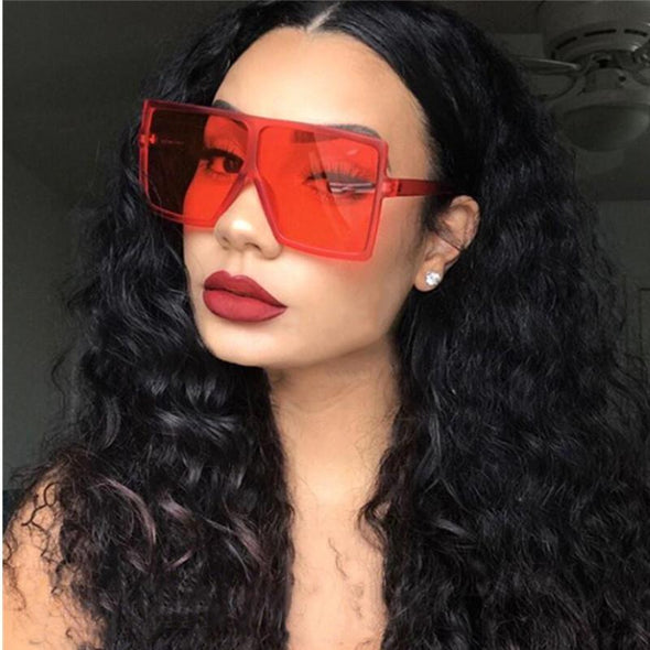 Oversized Square Sunglasses Women  Vintage Siamese Sunglasses Women Luxury Brand Sun Glasses for Men