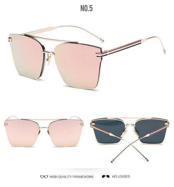 Fashion Flat Top Oversize Square Sunglasses Women Big Frame Luxury Brand Sun Glasses For Female Male