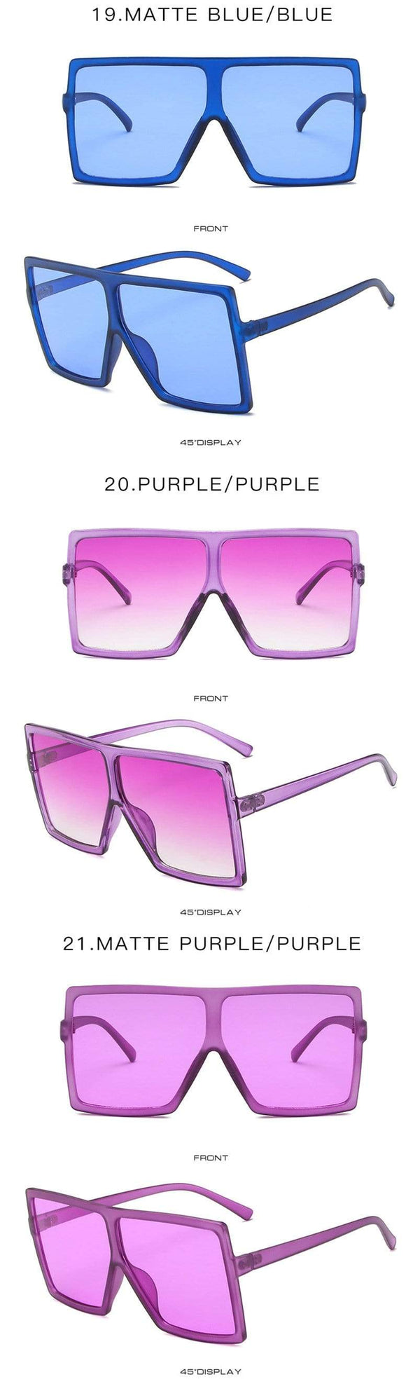 Oversized Square Sunglasses Women  Vintage Siamese Sunglasses Women Luxury Brand Sun Glasses for Men