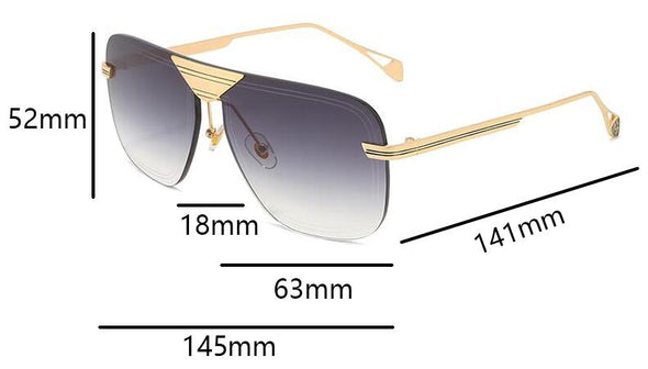 New Fashion Vintage Square Mirror Women Luxury Brand Original Design Silver Grey Sun Glasses