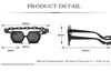 Fashion Punk Square Sunglasses Women Vintage Unique Chain Polygon ]Female Shades Large Frame