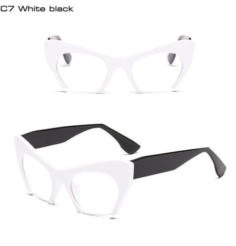 Fashion Retro Half frame Cat eye Women Glasses Frame Can Be Equipped with Myopia Prescription Lens Men Glasses Frame