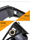 New Luxury Brand One Piece Oversized Sunglasses For Women Vintage Arched Square Sun Glasses Men Wide Leg Rimless Eyewear
