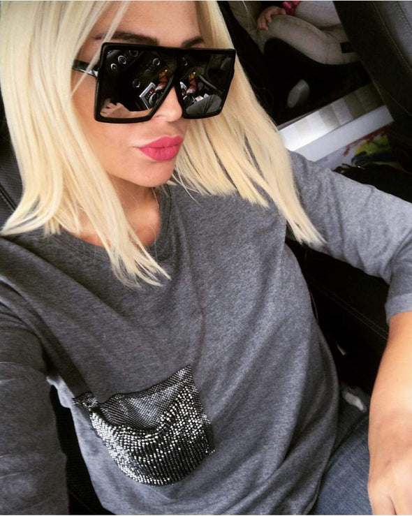 Oversized Square Sunglasses Women  Vintage Siamese Sunglasses Women Luxury Brand Sun Glasses for Men
