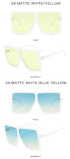 Oversized Square Sunglasses Women  Vintage Siamese Sunglasses Women Luxury Brand Sun Glasses for Men