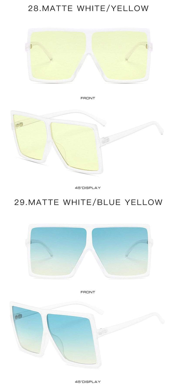 Oversized Square Sunglasses Women  Vintage Siamese Sunglasses Women Luxury Brand Sun Glasses for Men