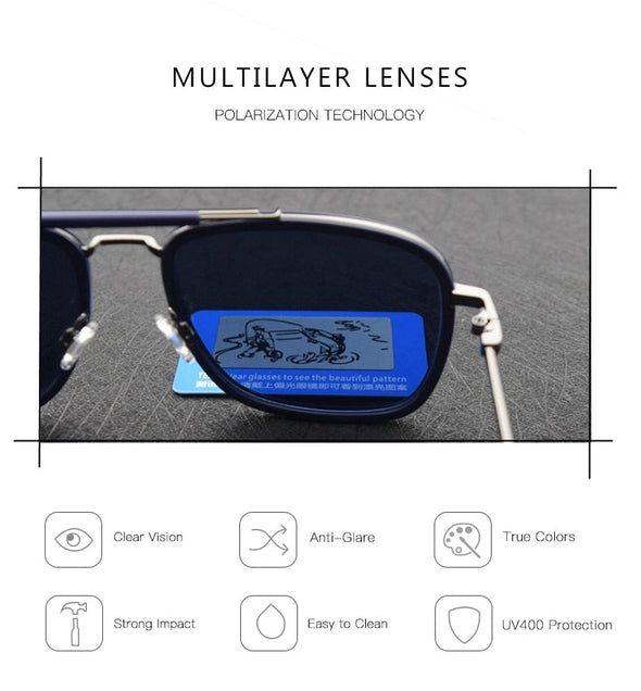 Steampunk Sunglasses Polarized Men Women Brand Designer Vintage Sun Glasses High Quality UV400