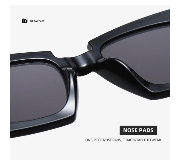 Blue Red Square Sunglasses 2021 Fashion Women's Vintage Shades