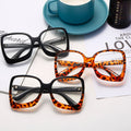 Square Optical Frame Eyeglasses Women Men Fashion Glasses Frames Retro Leopard Clear Prescription Frame Lady