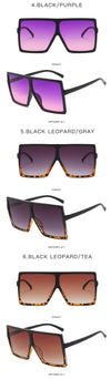 Oversized Square Sunglasses Women  Vintage Siamese Sunglasses Women Luxury Brand Sun Glasses for Men