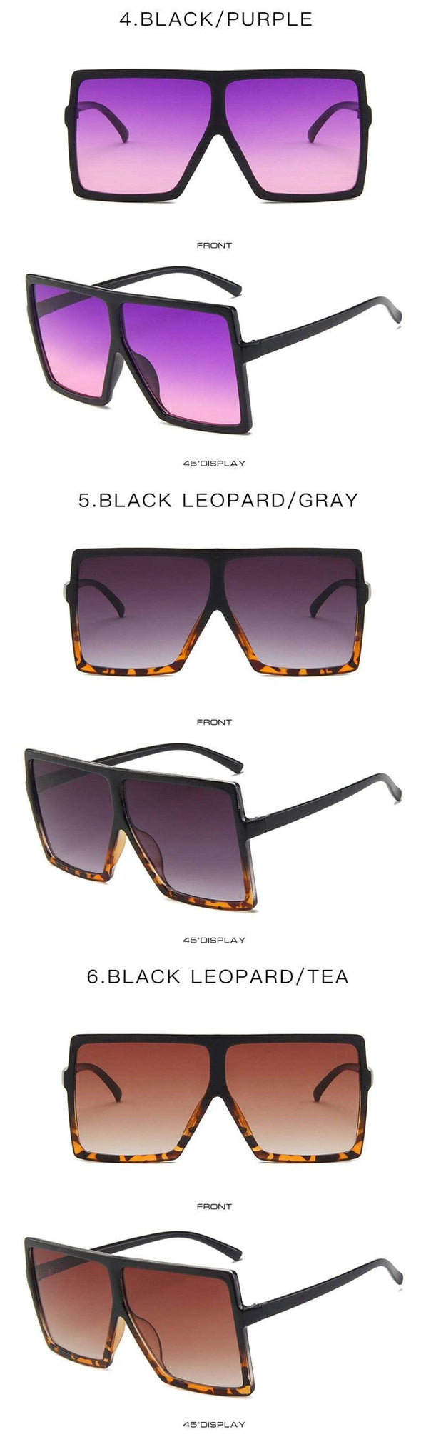 Oversized Square Sunglasses Women  Vintage Siamese Sunglasses Women Luxury Brand Sun Glasses for Men