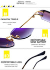 Cat Eye Eyeglasses Women Sunglasses Rimless Clear Eyewear Frame Purple Gradient Elegant Optics Rimless Lady Oversized lunette