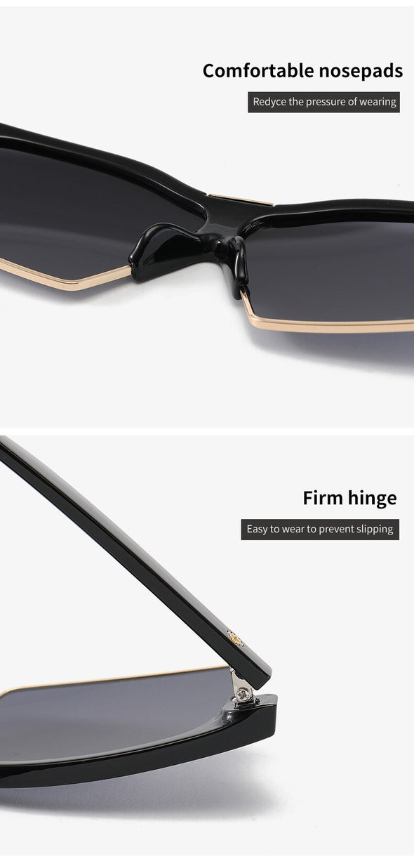 New Cat Eye Sunglasses Women Men Oversized Frame Shades UV400