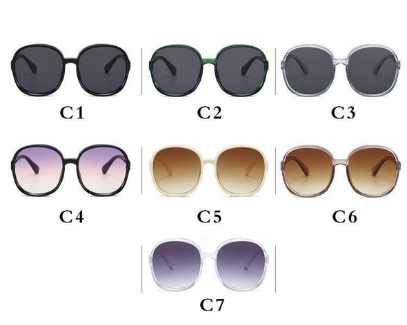 Round Sunglasses Woman Oversized Gradient Fashion Sunglasses