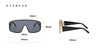 Rimless Oversized One-Piece Sunglasses Square Women Designer Shades