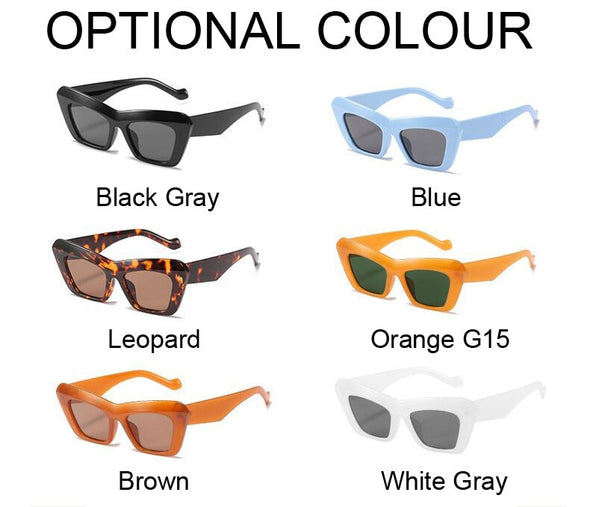Cat Eye Designer Sunglasses Women  Fashion Design Retro Sun Glasses Female Vintage Square Lady