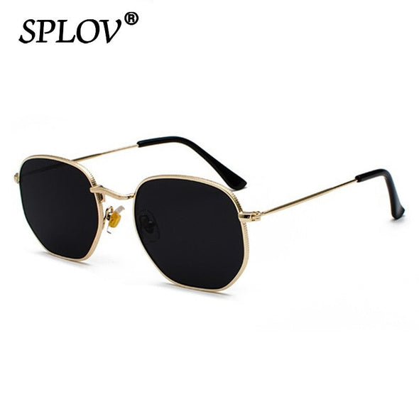 Men Women Sunglasses Square Polygon Sun Glasses Brand Designer Retro Shades Metal Frame Eyewear TOP UV400 de sol hombre