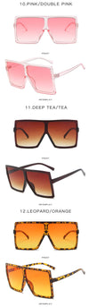 Oversized Square Sunglasses Women  Vintage Siamese Sunglasses Women Luxury Brand Sun Glasses for Men