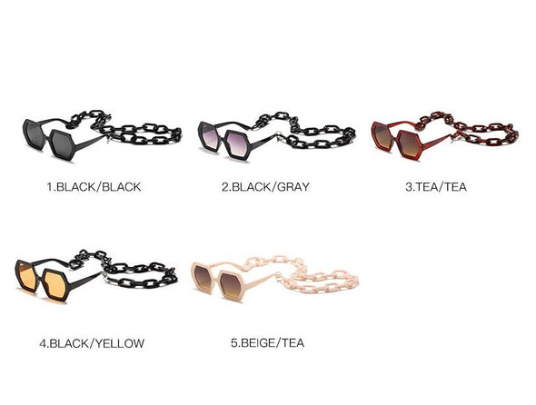 Oversized Luxury Polygon Sunglasses Men Women Fashion Shades UV400 Vintage Glasses