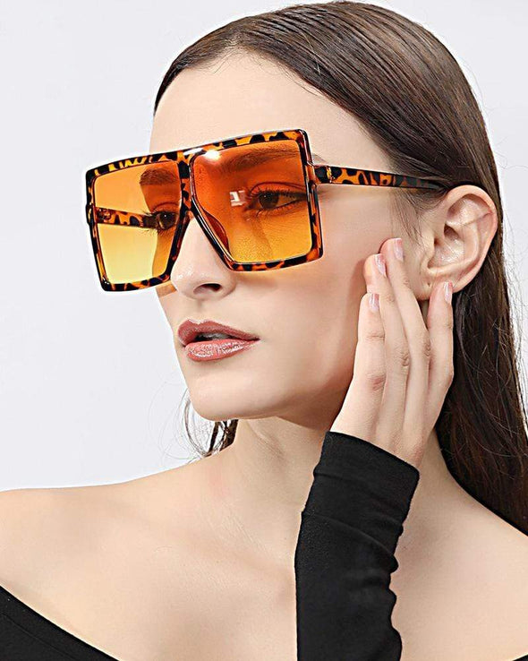 Oversized Square Sunglasses Women  Vintage Siamese Sunglasses Women Luxury Brand Sun Glasses for Men