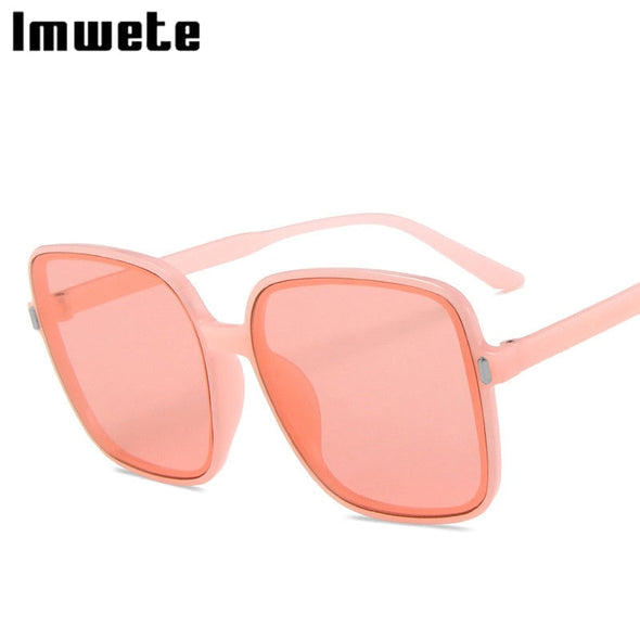 Imwete Oversized Sunglasses Women Luxury Designer Vintage Square Sun Glasses Classic Eyewear for Lady UV400 Big Frame